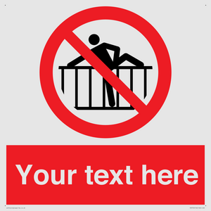 Custom prohibition do not cross barrier